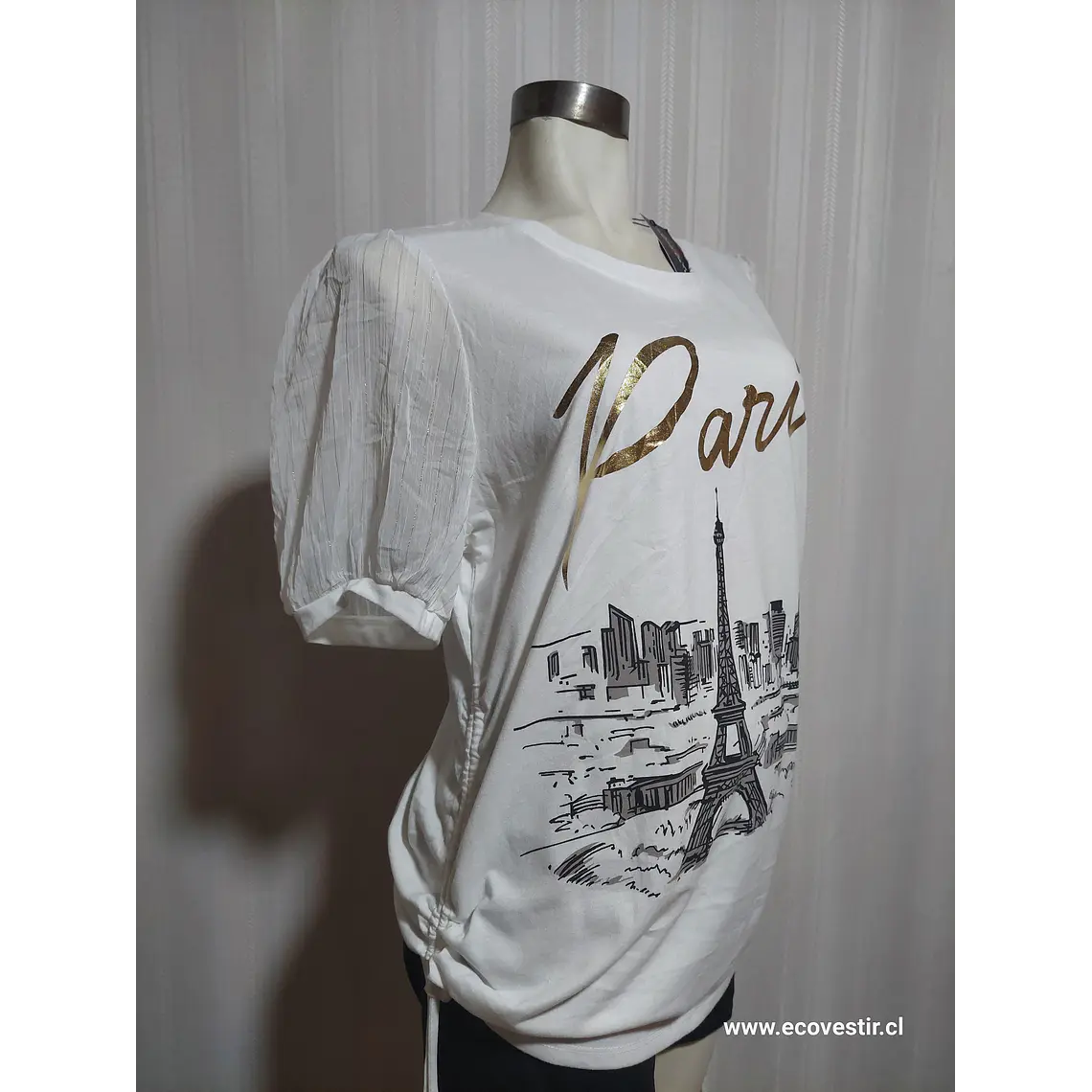 POLERA BLANCA LOVE & LACE TALLA XL 3