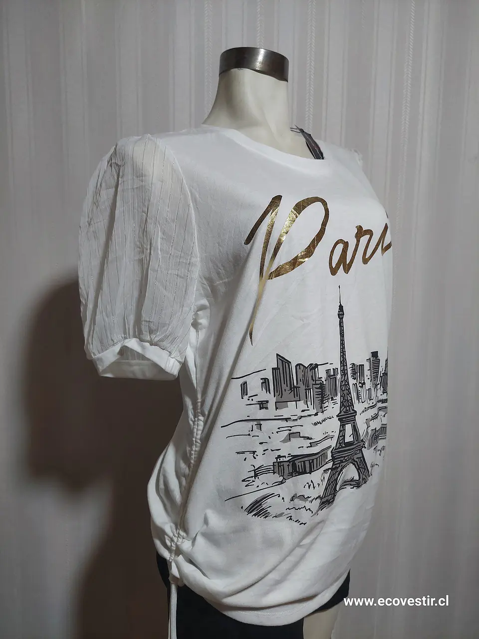POLERA BLANCA LOVE & LACE TALLA XL 3