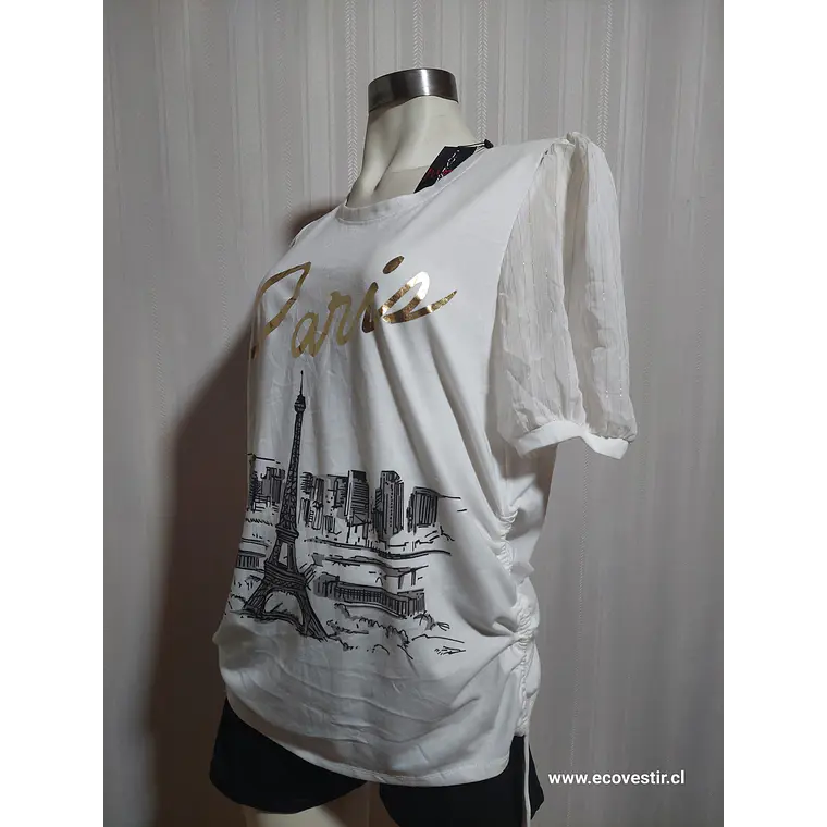 POLERA BLANCA LOVE & LACE TALLA XL 1