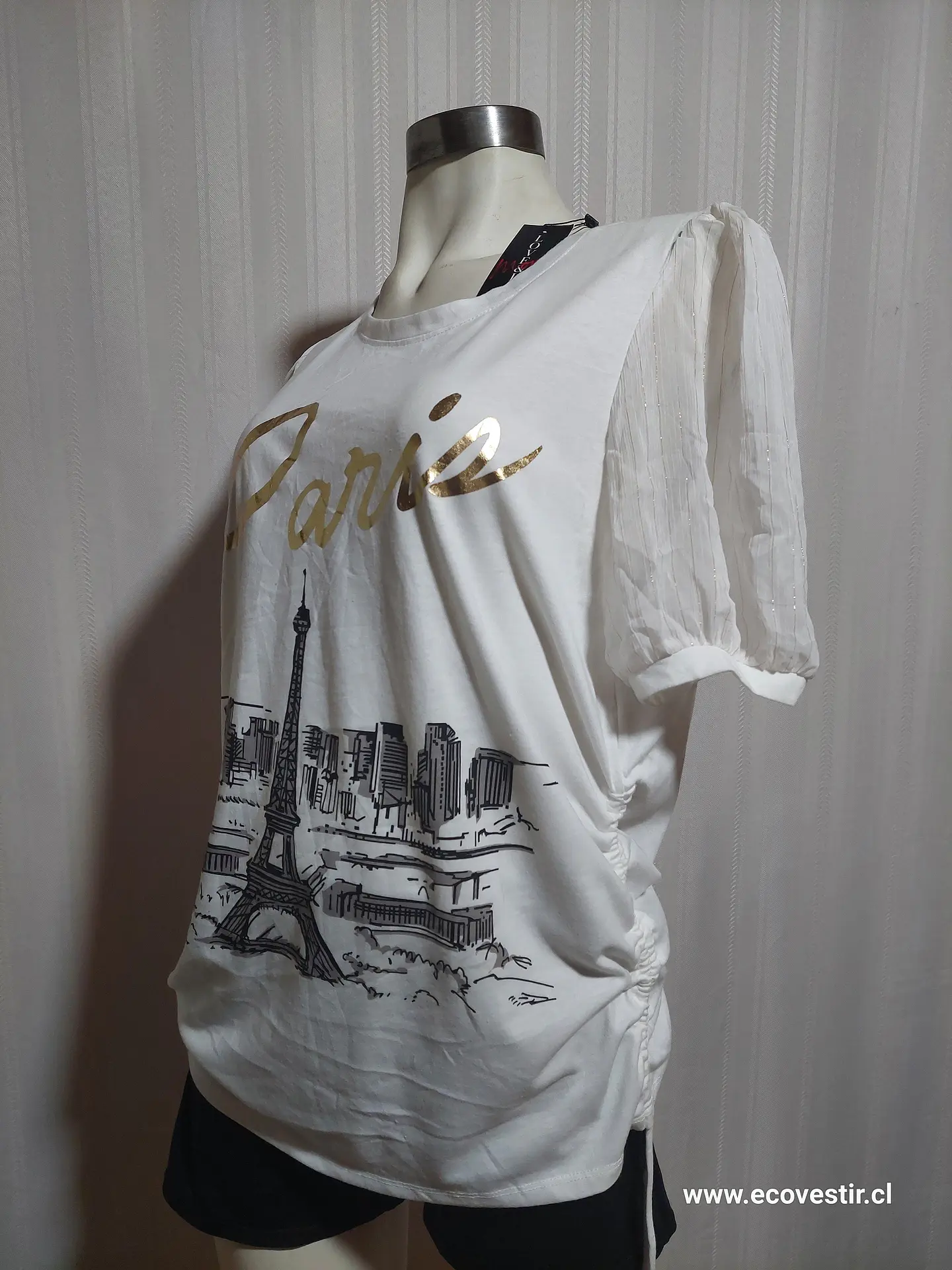 POLERA BLANCA LOVE & LACE TALLA XL 1