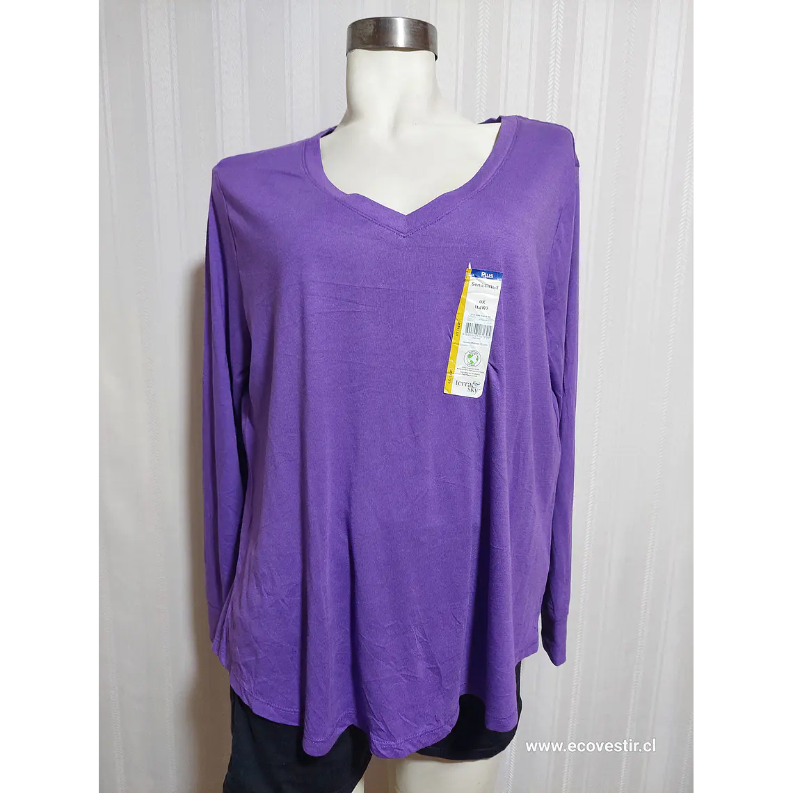 POLERA ML VIOLETA TERRA E SKY TALLA 0X 2