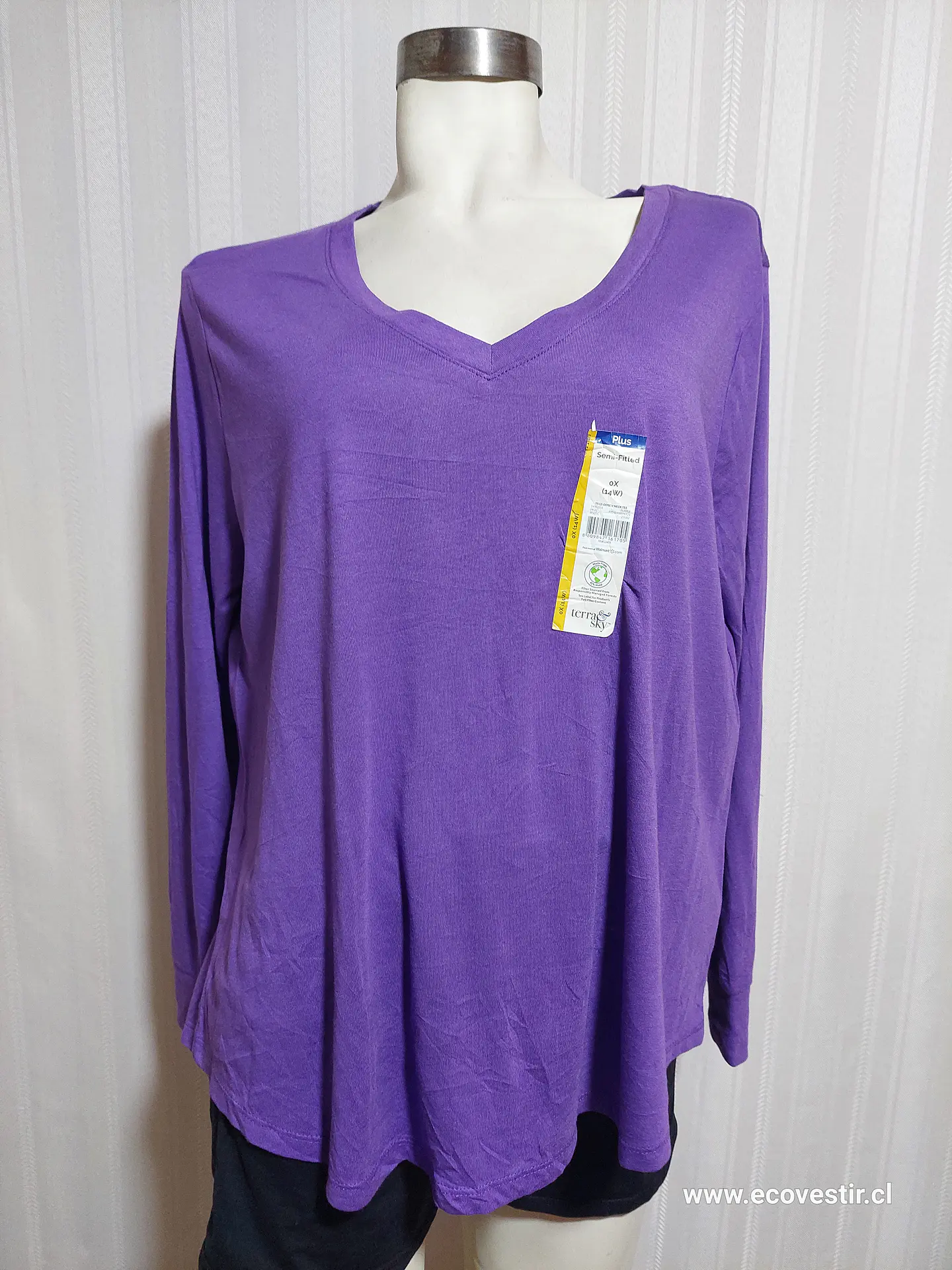 POLERA ML VIOLETA TERRA E SKY TALLA 0X 2