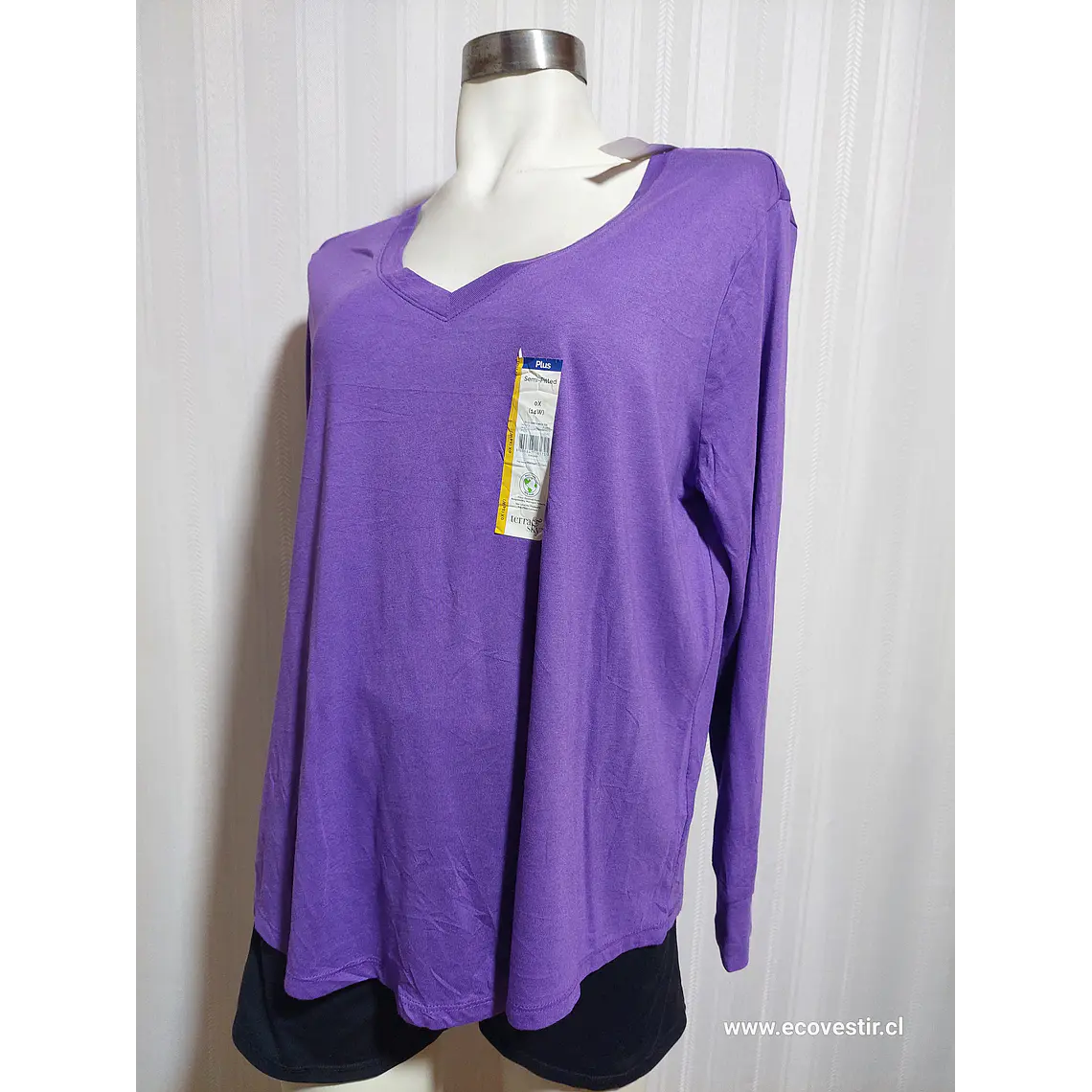 POLERA ML VIOLETA TERRA E SKY TALLA 0X 3
