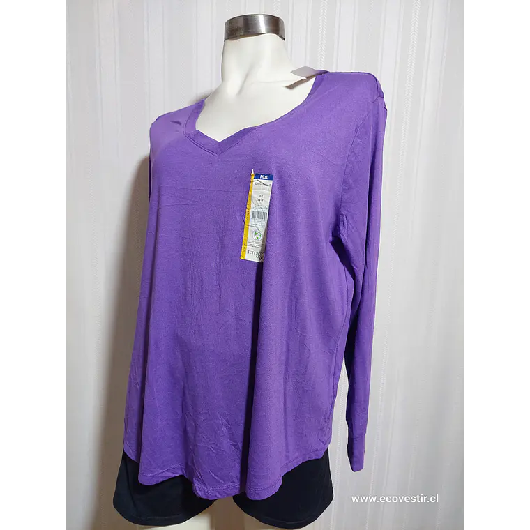 POLERA ML VIOLETA TERRA E SKY TALLA 0X 3