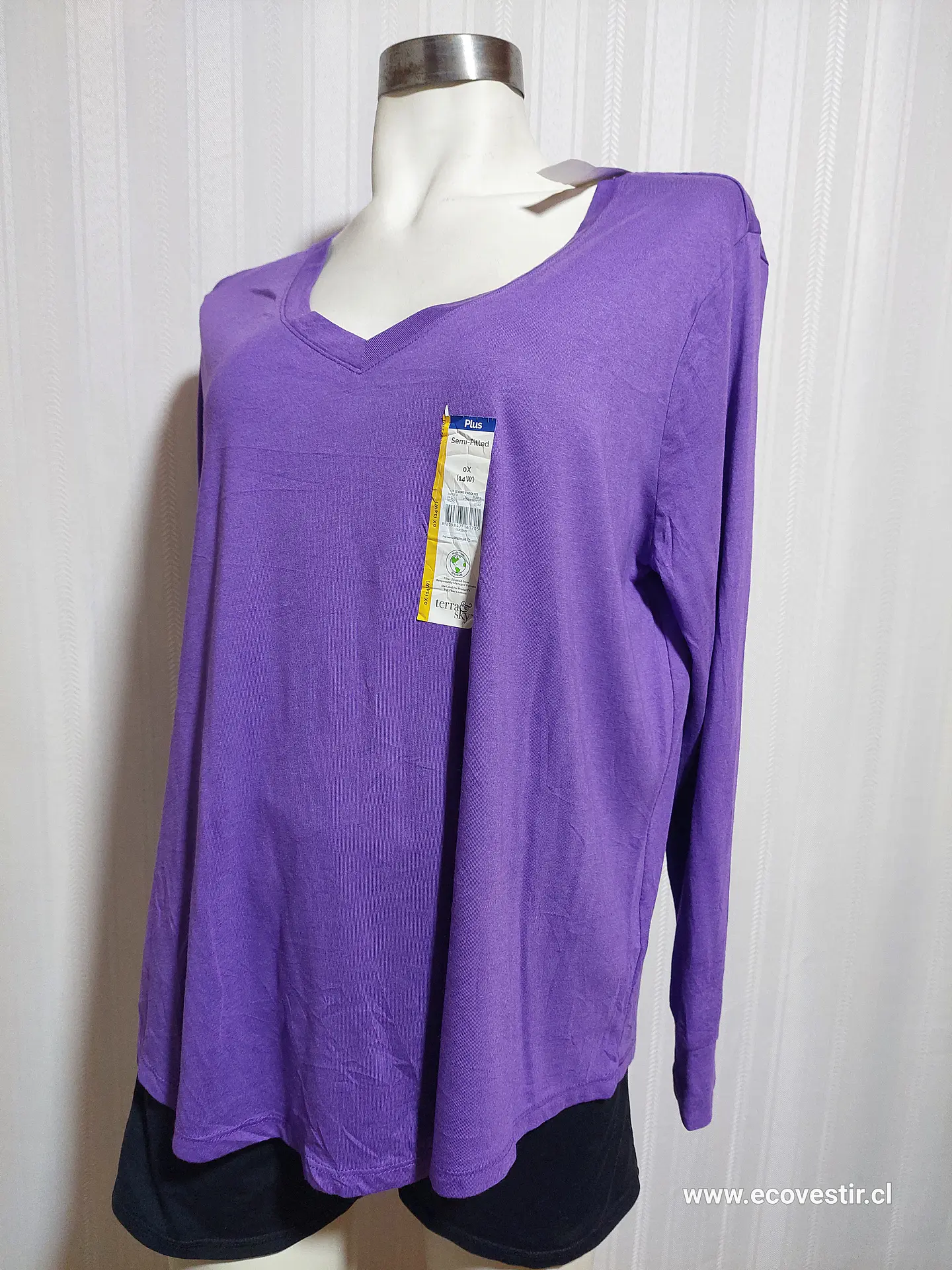 POLERA ML VIOLETA TERRA E SKY TALLA 0X 3