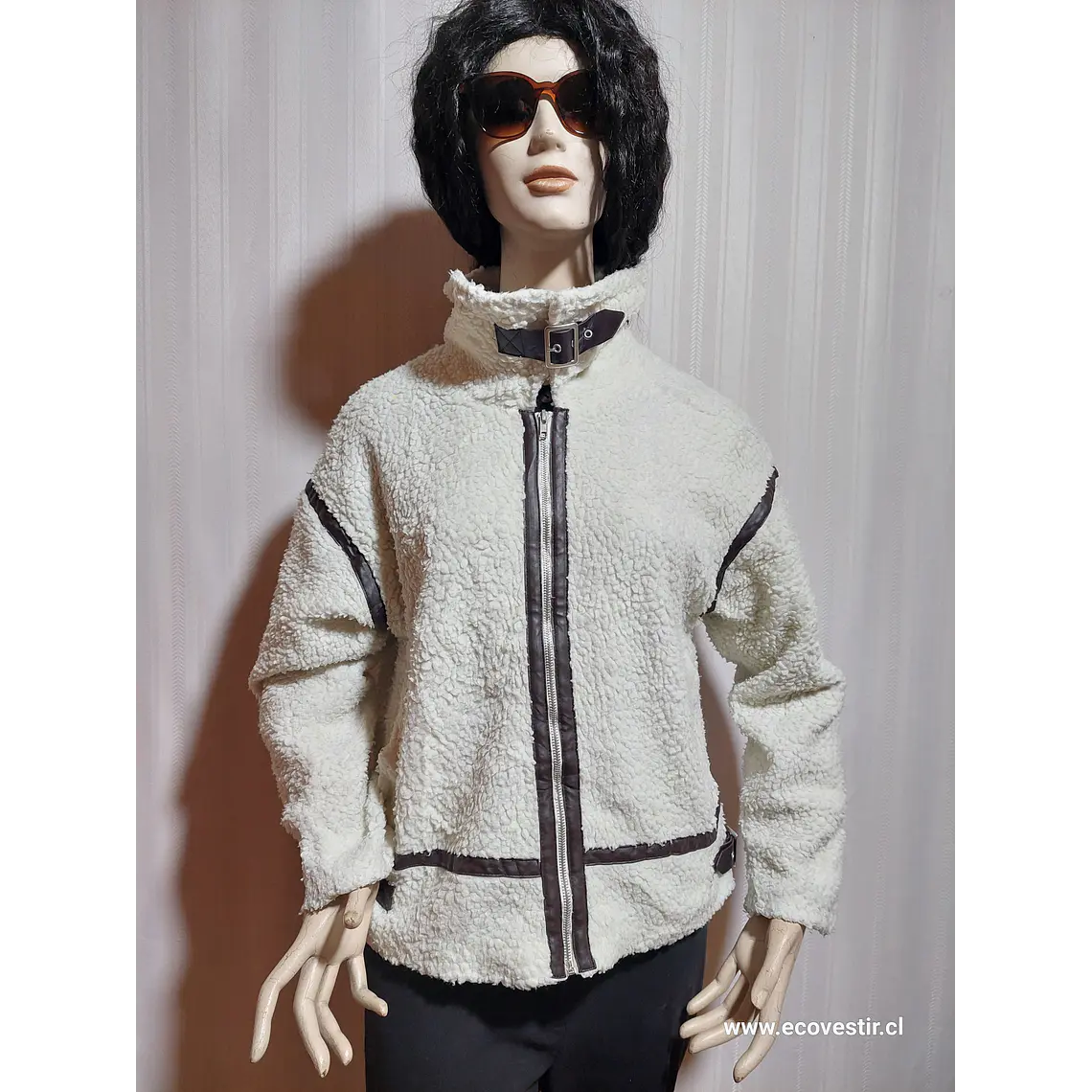 ABRIGO CORDERITO MULTICOLOR LUTIQUE TALLA M 1