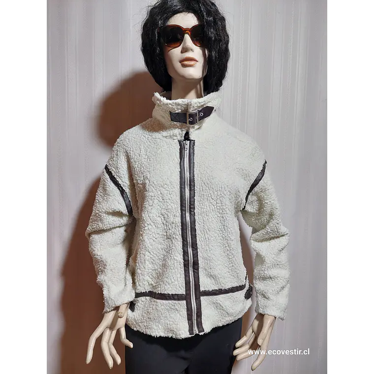 ABRIGO CORDERITO MULTICOLOR LUTIQUE TALLA M 1