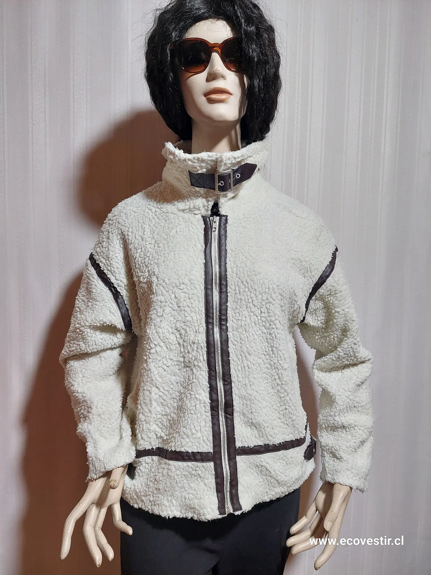 ABRIGO CORDERITO MULTICOLOR LUTIQUE TALLA M 1