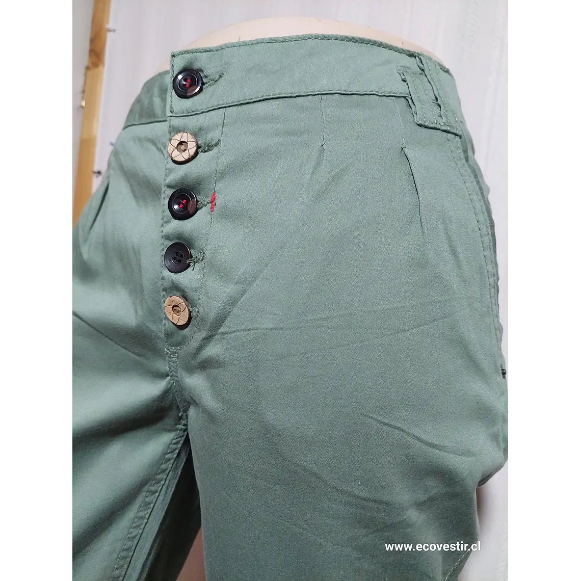 PANTALÓN MUJER CASUAL VERDE URBAN SURFACE TALLA  L 3