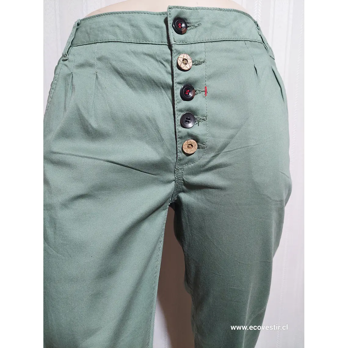 PANTALÓN MUJER CASUAL VERDE URBAN SURFACE TALLA  L 4