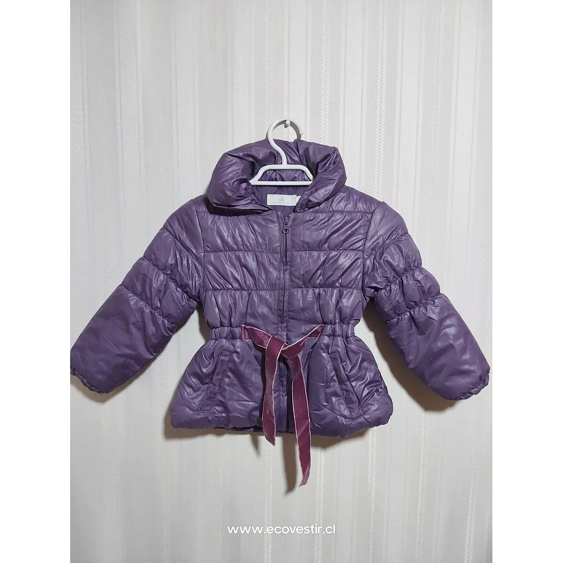 PARKA NIÑA S/GORRO VIOLETA TALLA 4 1