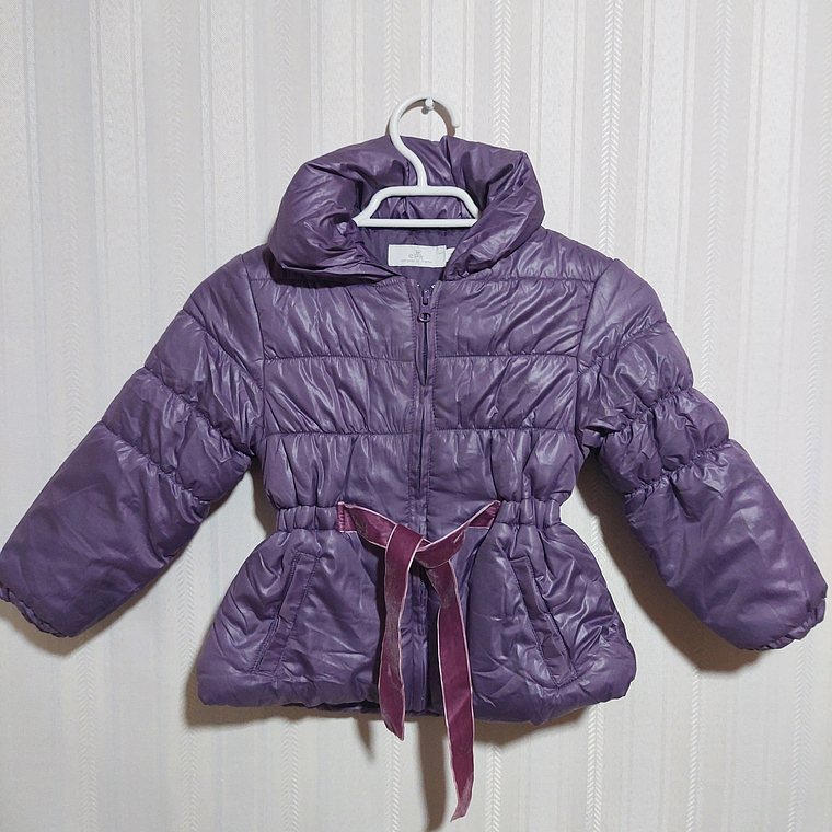 PARKA NIÑA S/GORRO VIOLETA TALLA 4 1