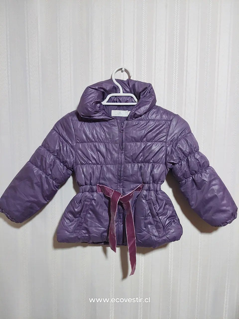 PARKA NIÑA S/GORRO VIOLETA TALLA 4 1