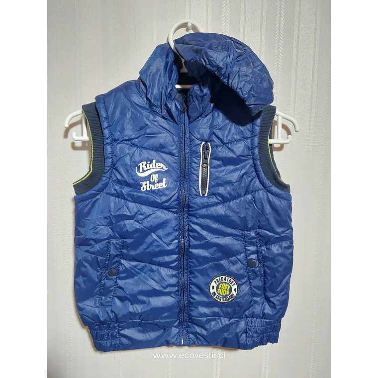 PARKA S/M NIÑO C/GORRO AZUL TALLA 6-7 1