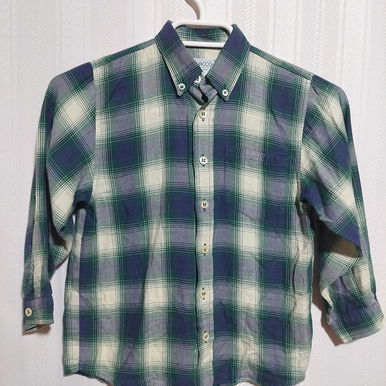 CAMISA ML CUADRILLE VERDE NIÑO TALLA 115/8A 1