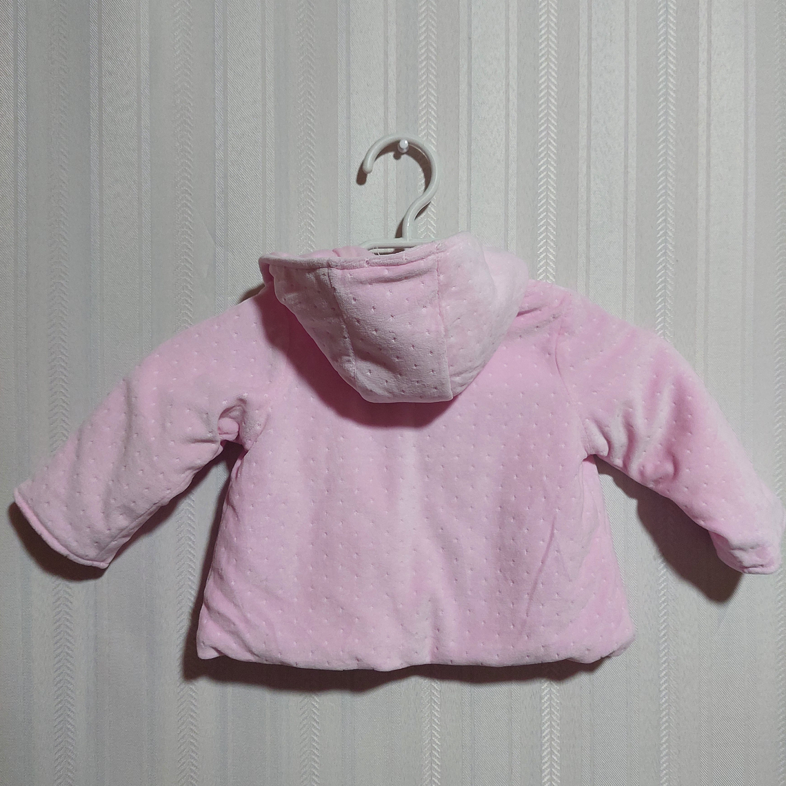 ABRIGO C/GORRO ROSADO NIÑA TALLA 3-6M 2