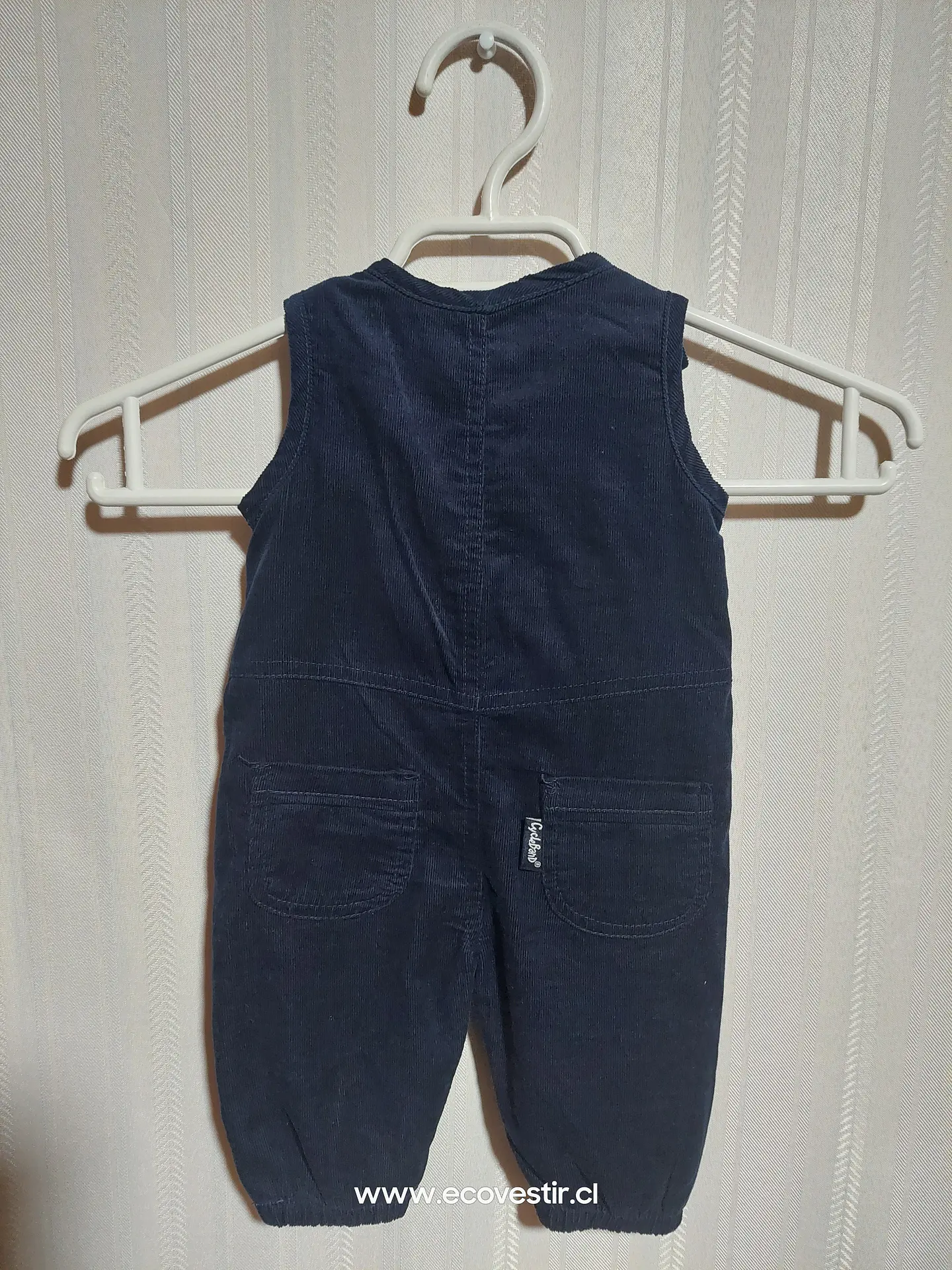 Enterito Niño Azul Cotelé  Cycleband Talla 1 a 3 Meses 2