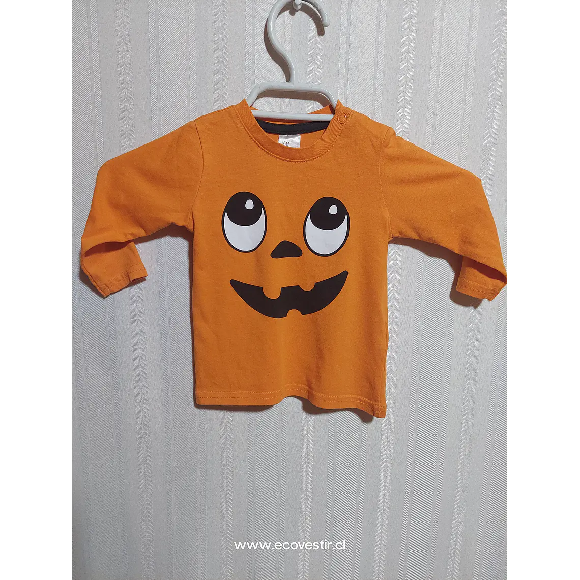 POLERA ML NIÑO NARANJA H&M TALLA 4-6M 1
