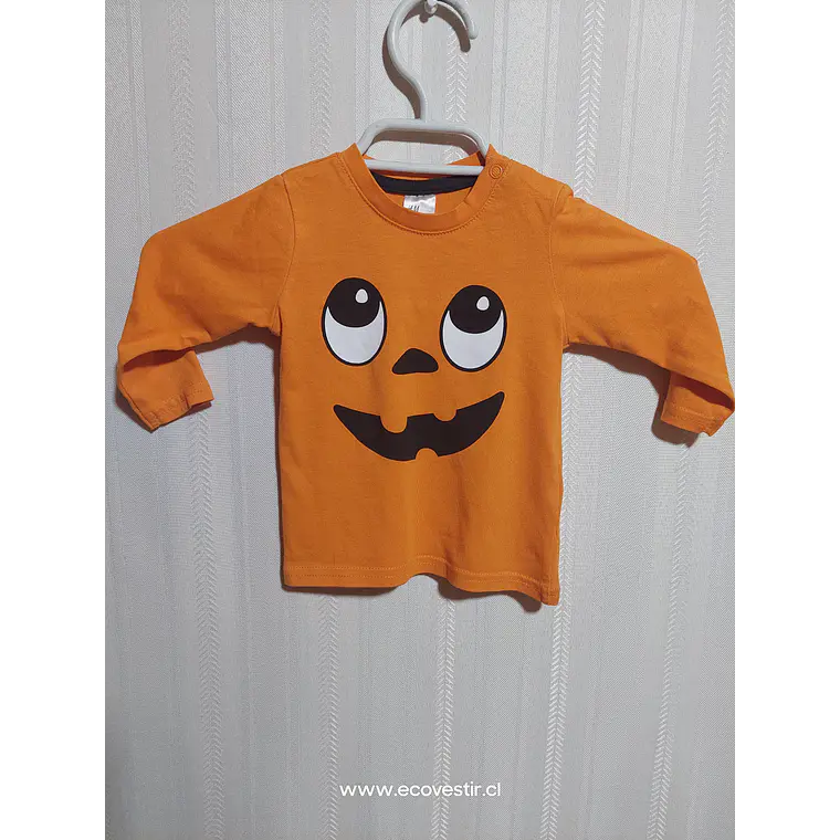 POLERA ML NIÑO NARANJA H&M TALLA 4-6M 1