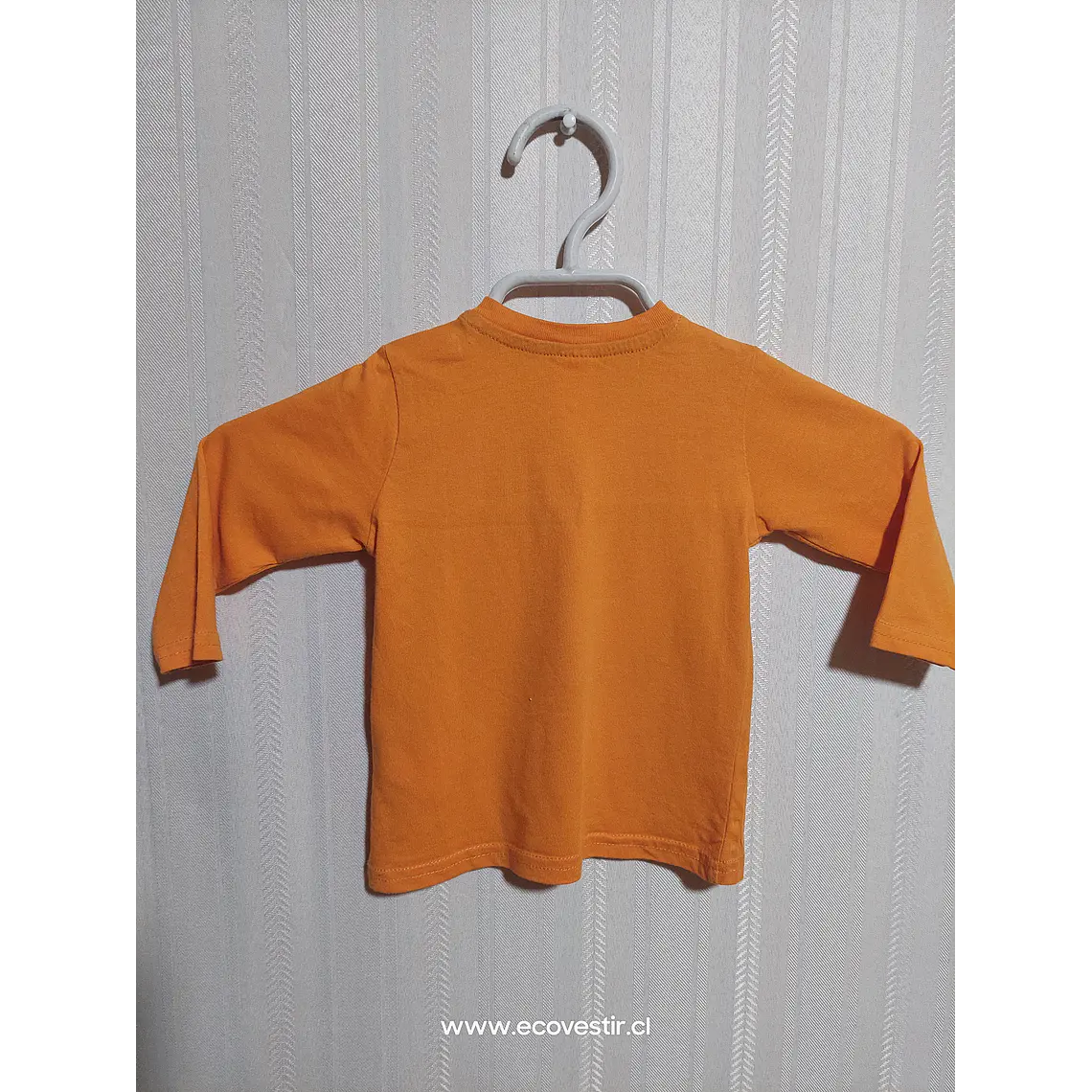 POLERA ML NIÑO NARANJA H&M TALLA 4-6M 2