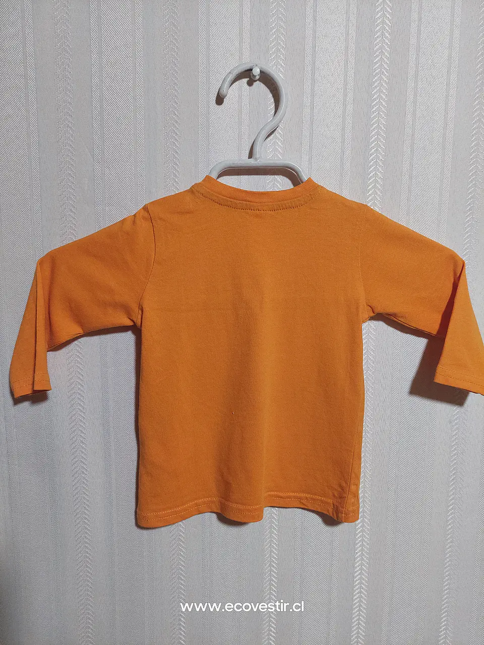 POLERA ML NIÑO NARANJA H&M TALLA 4-6M 2
