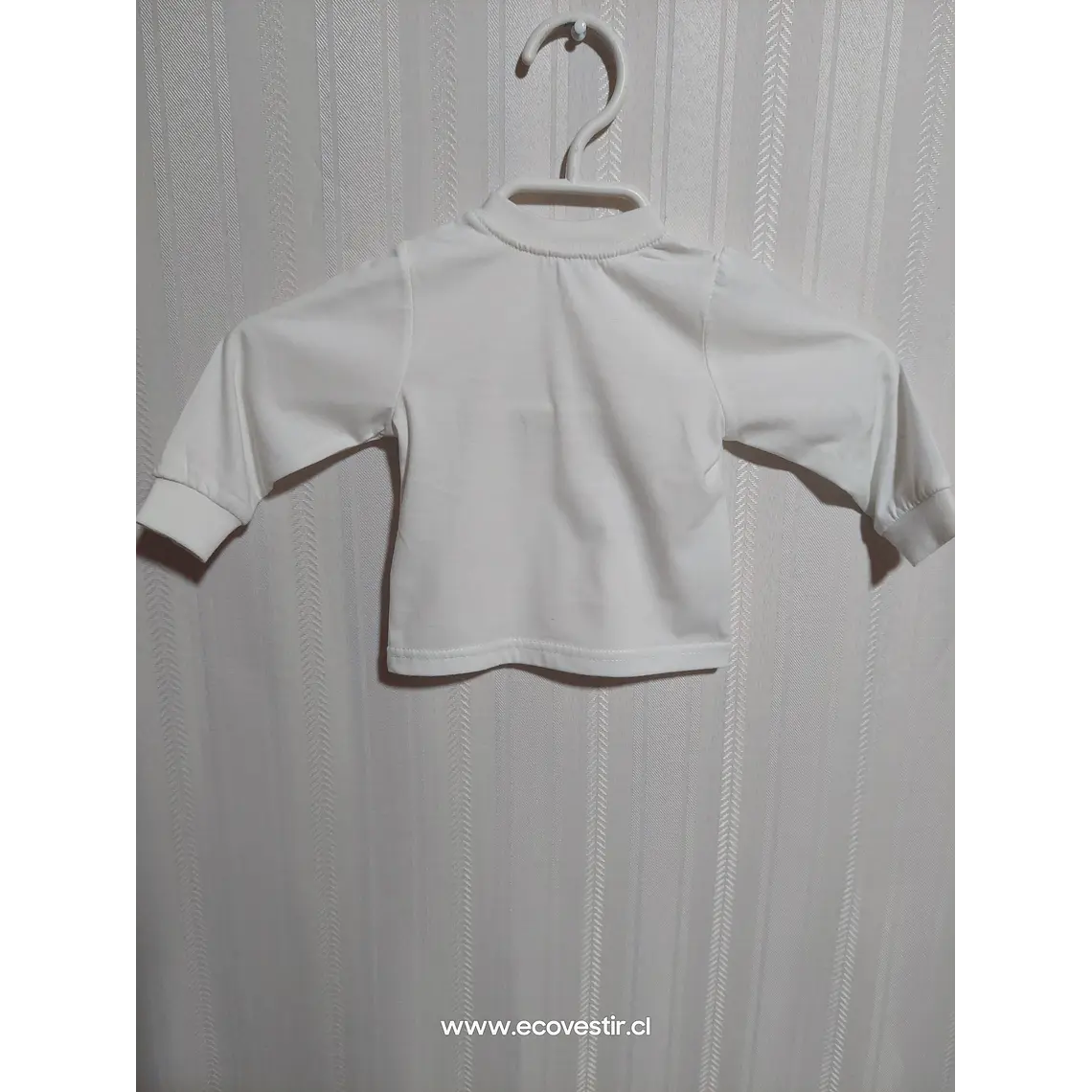 POLERA ML NIÑO BLANCA TALLA 3-6M 2