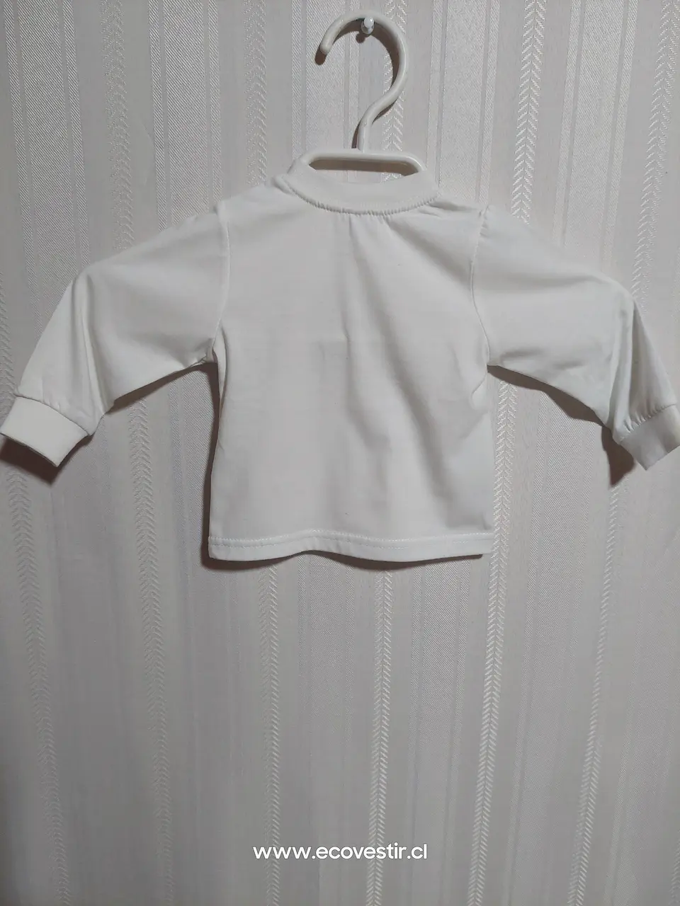 POLERA ML NIÑO BLANCA TALLA 3-6M 2