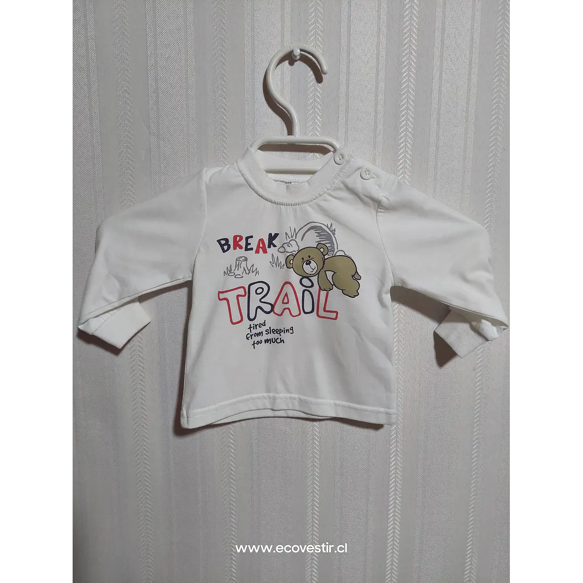 POLERA ML NIÑO BLANCA TALLA 3-6M 1