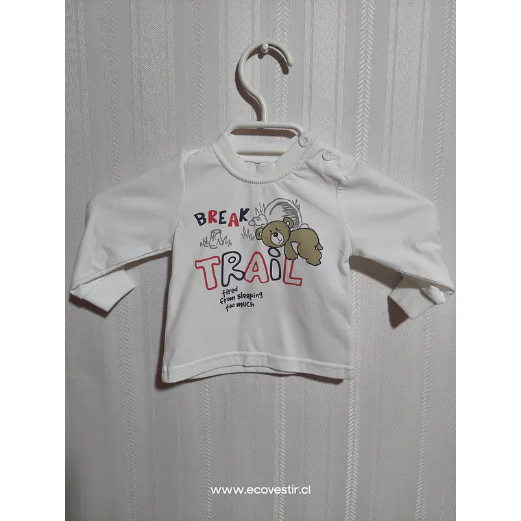 POLERA ML NIÑO BLANCA TALLA 3-6M 1