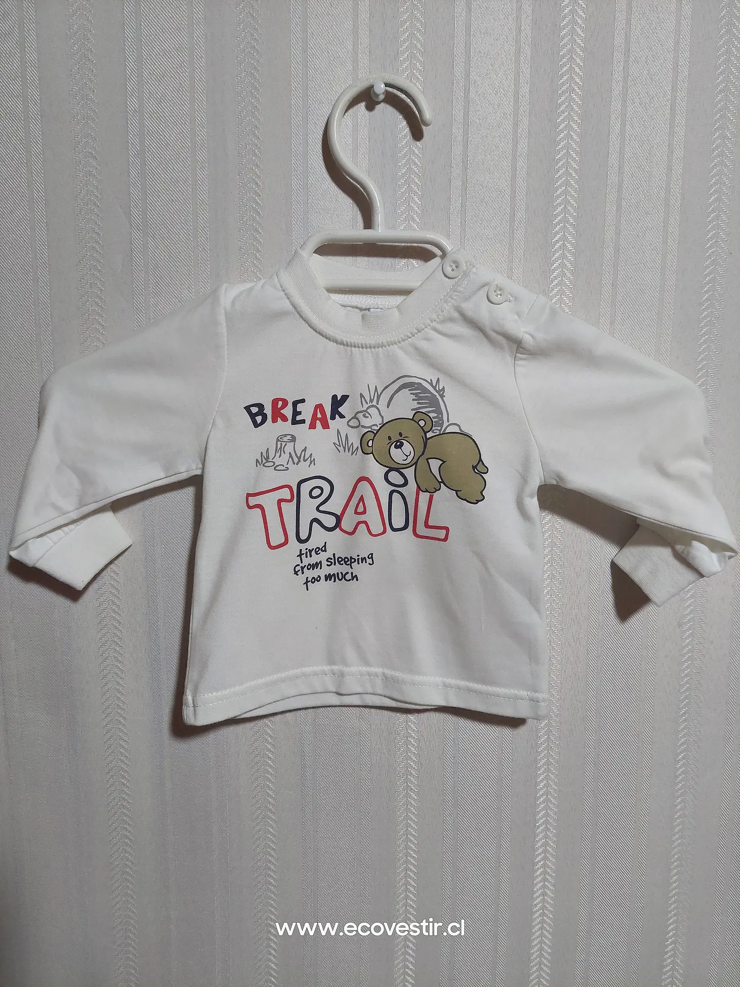POLERA ML NIÑO BLANCA TALLA 3-6M 1