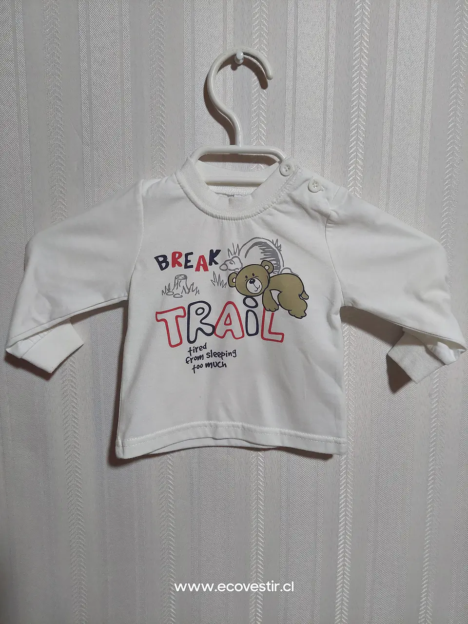 POLERA ML NIÑO BLANCA TALLA 3-6M 1