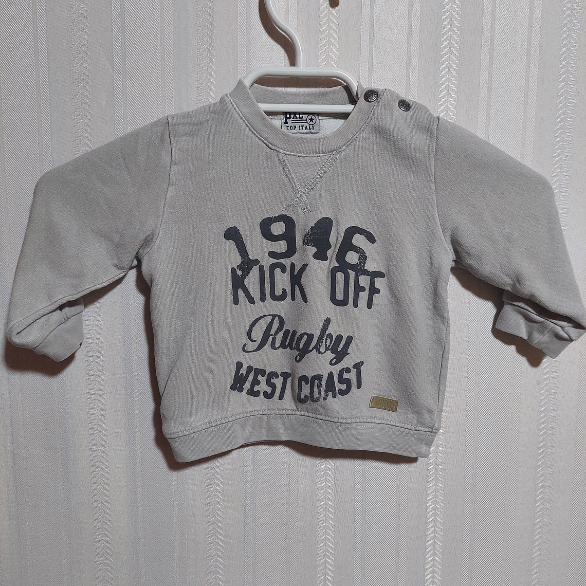 POLERÓN BABY GRIS PIXEL TALLA 9M 1