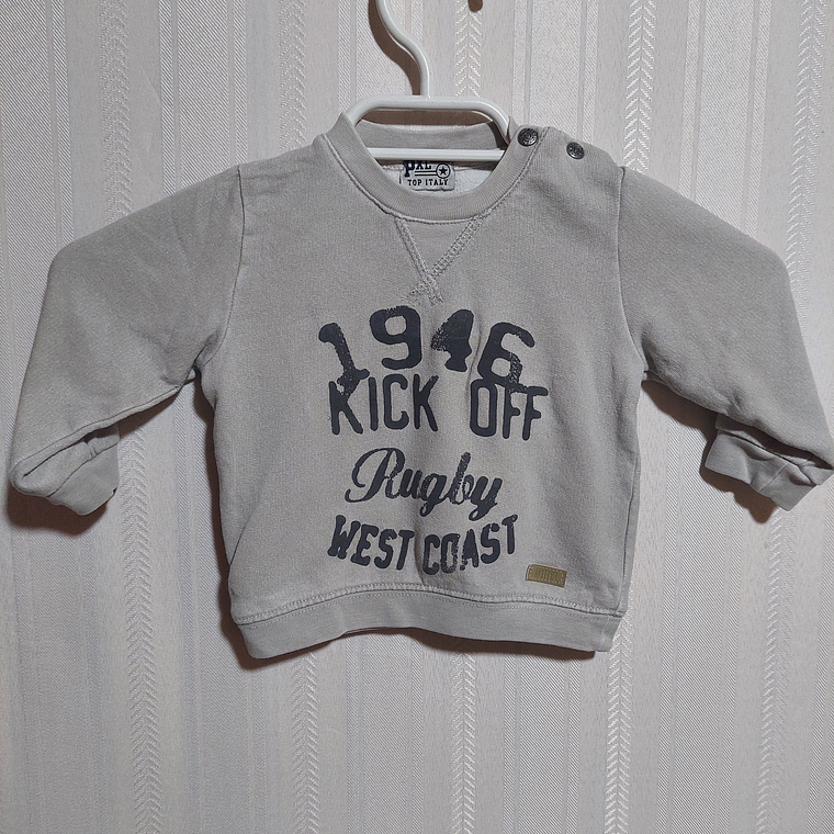 POLERÓN BABY GRIS PIXEL TALLA 9M 1