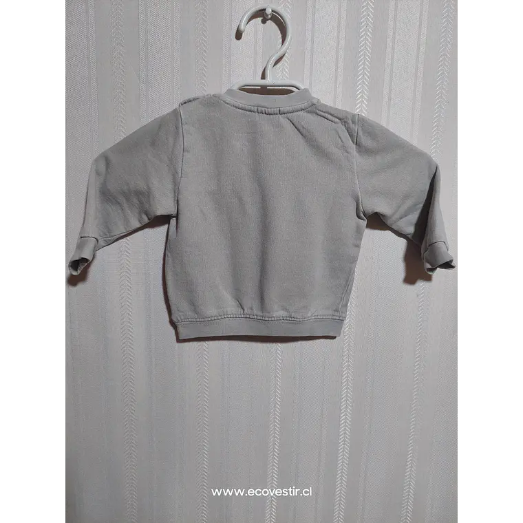 POLERÓN BABY GRIS PIXEL TALLA 9M 2