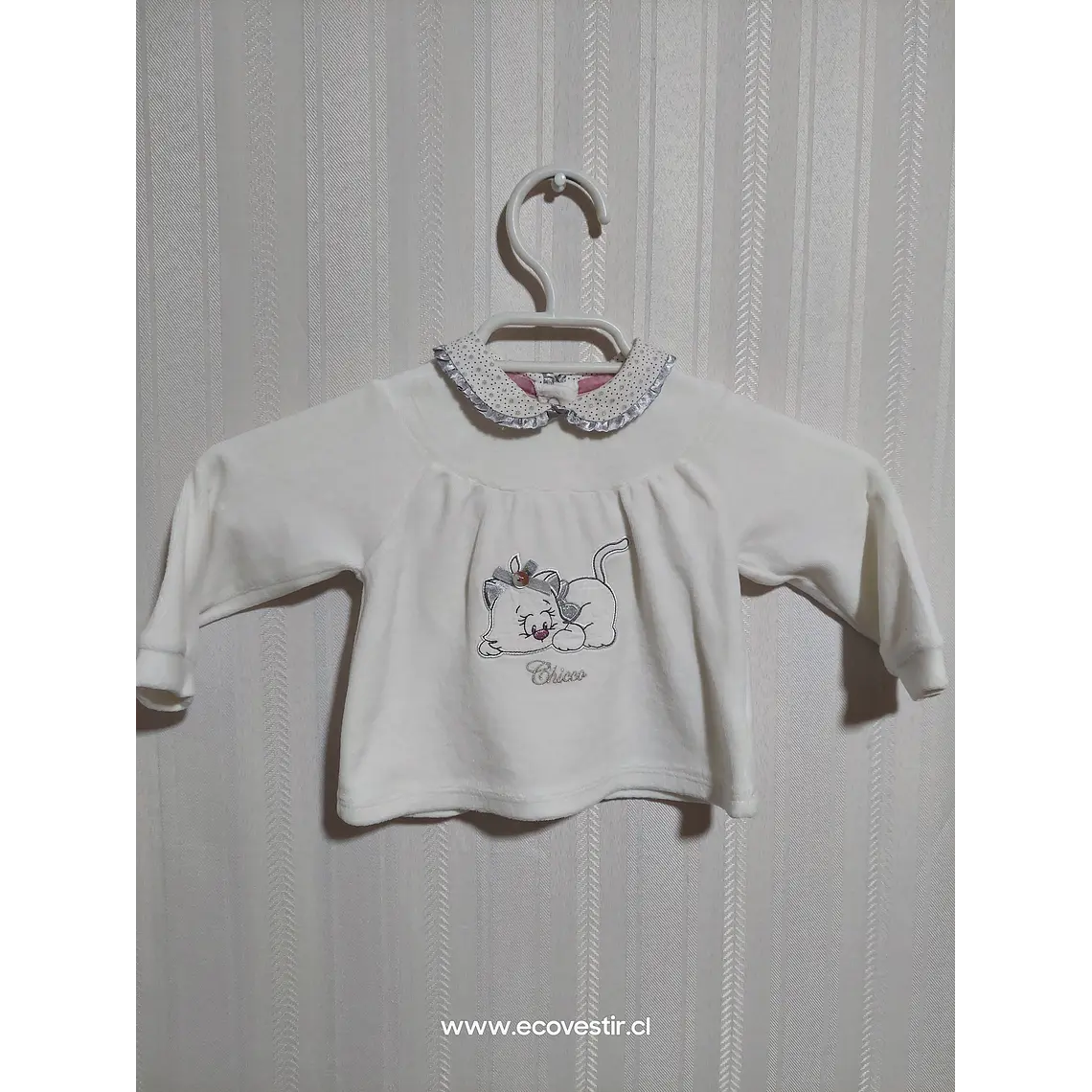 POLERA BABY BLANCA CHICCO TALLA 6M 1