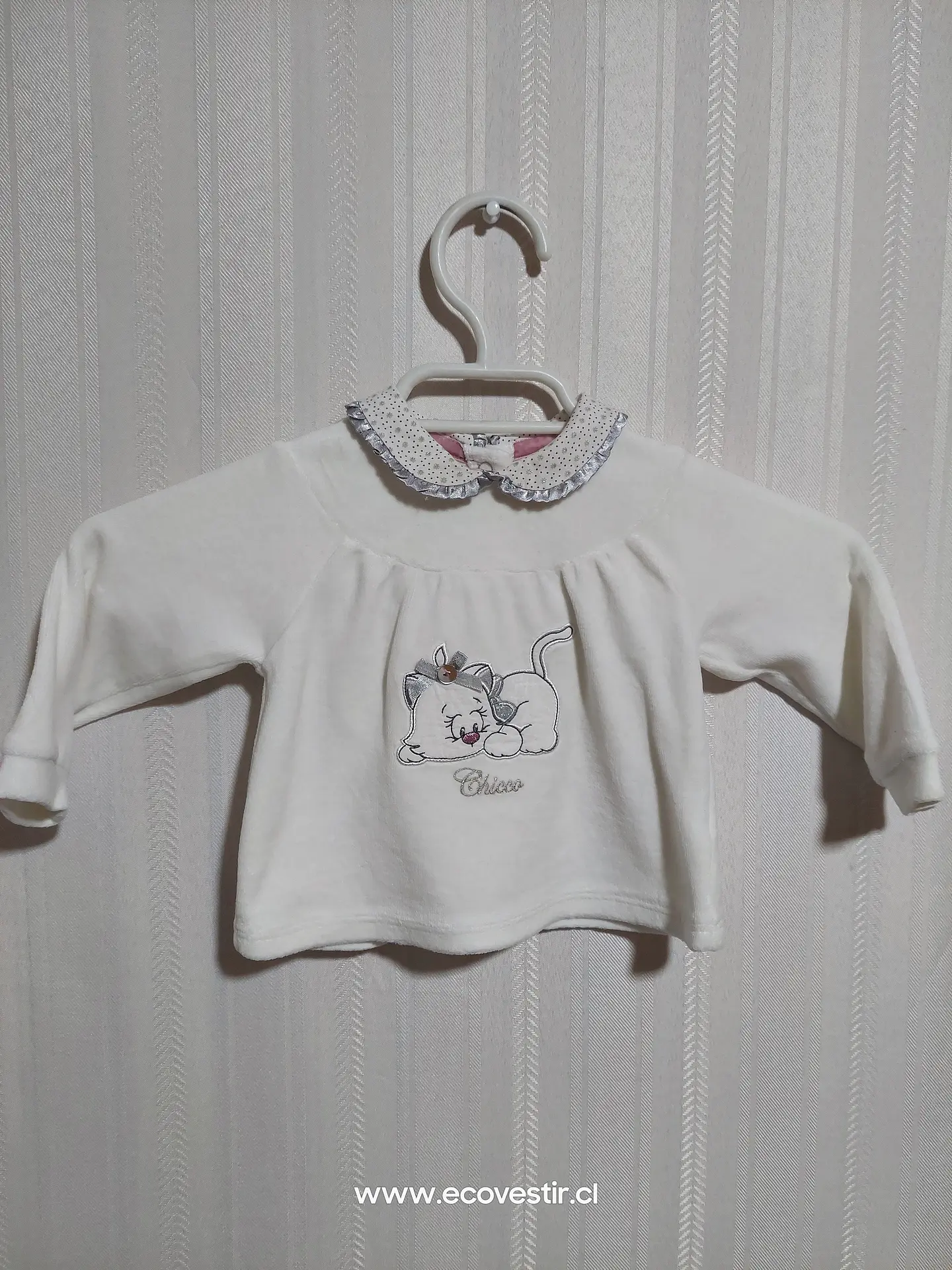POLERA BABY BLANCA CHICCO TALLA 6M 1