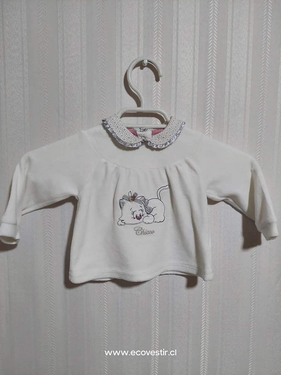 POLERA BABY BLANCA CHICCO TALLA 6M 1