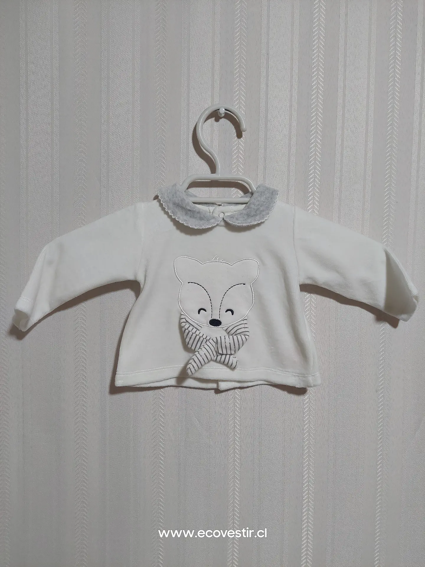POLERA BABY BLANCA MEK TALLA 3M 1