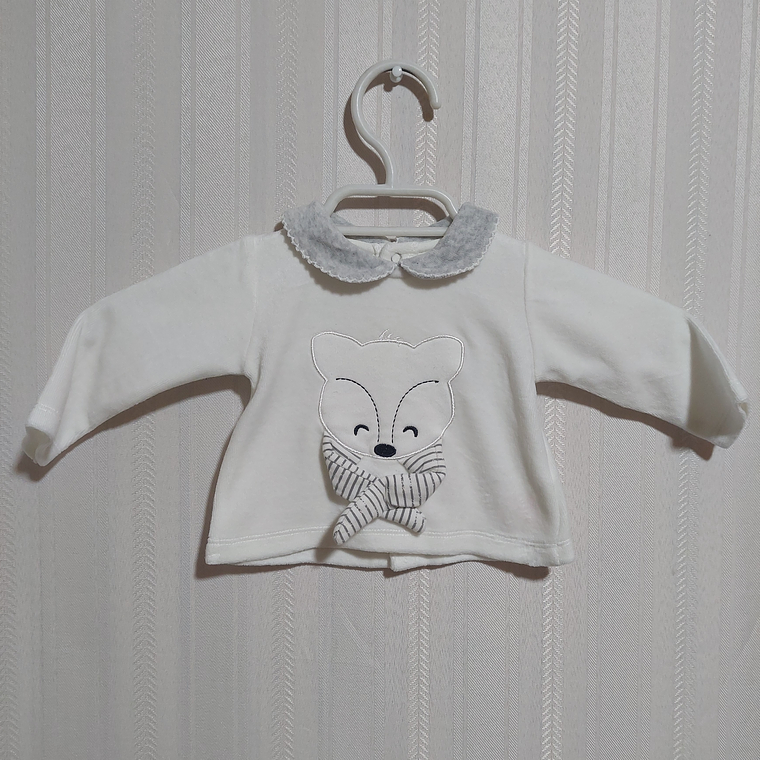 POLERA BABY BLANCA MEK TALLA 3M 1