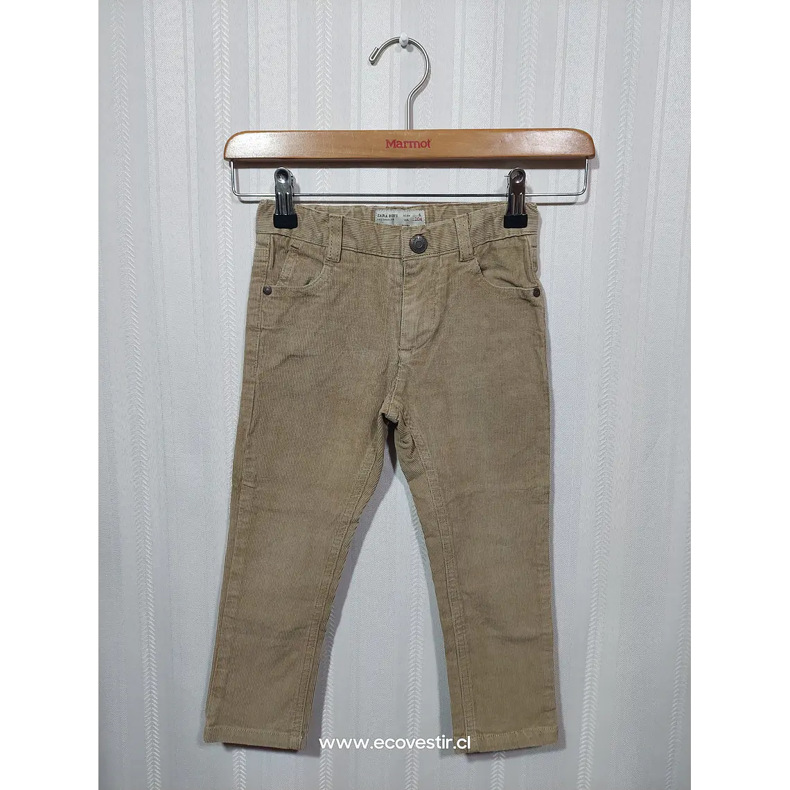 PANTALÓN COTELÉ NIÑO CAFE ZARA BOYS TALLA 4A   1