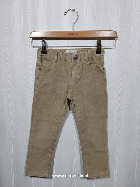 PANTALÓN COTELÉ NIÑO CAFE ZARA BOYS TALLA 4A  
