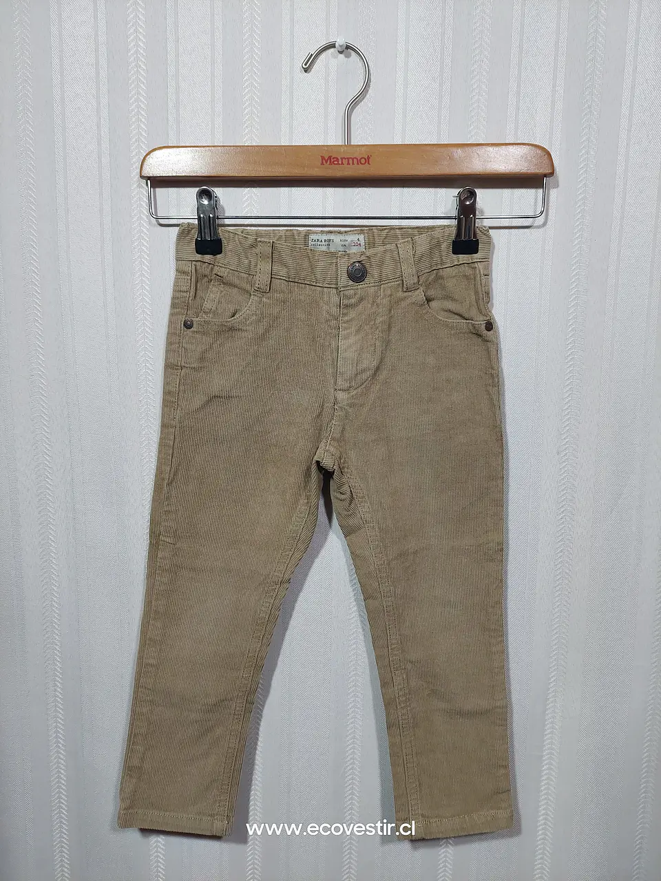 PANTALÓN COTELÉ NIÑO CAFE ZARA BOYS TALLA 4A   1
