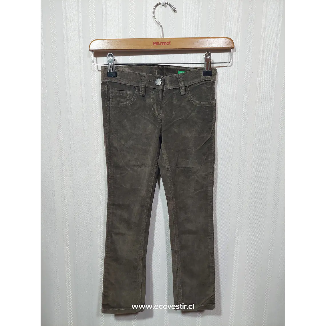 Pantalón de Cotelé Café Niña Benetton Talla XS (4-5 Años) Segunda Mano 1