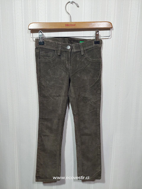 Pantalón de Cotelé Café Niña Benetton Talla XS (4-5 Años) Segunda Mano
