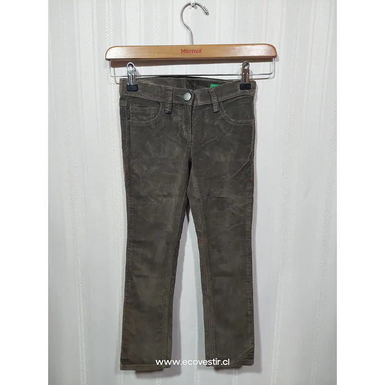 Pantalón de Cotelé Café Niña Benetton Talla XS (4-5 Años) Segunda Mano 1
