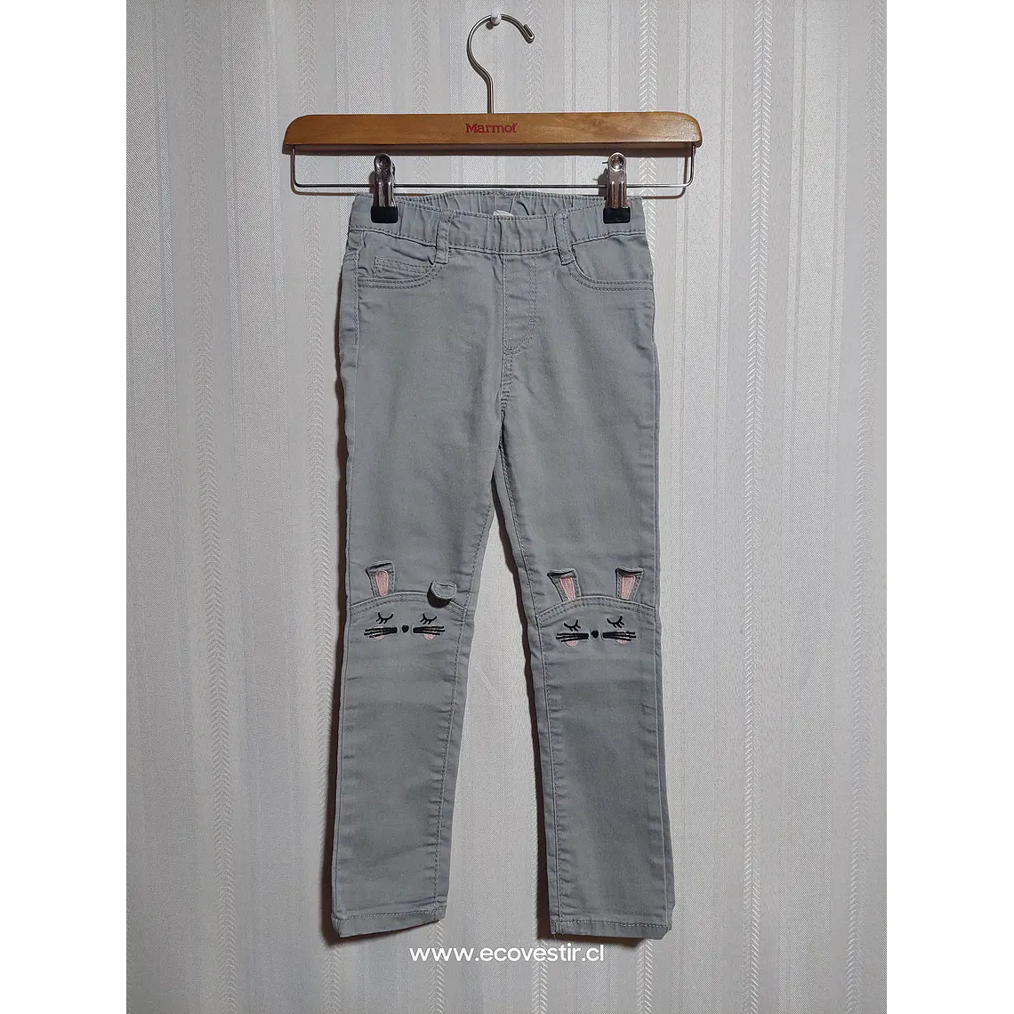 PANTALÓN JEANS GRIS NIÑA H&M TALLA 4-5A 1