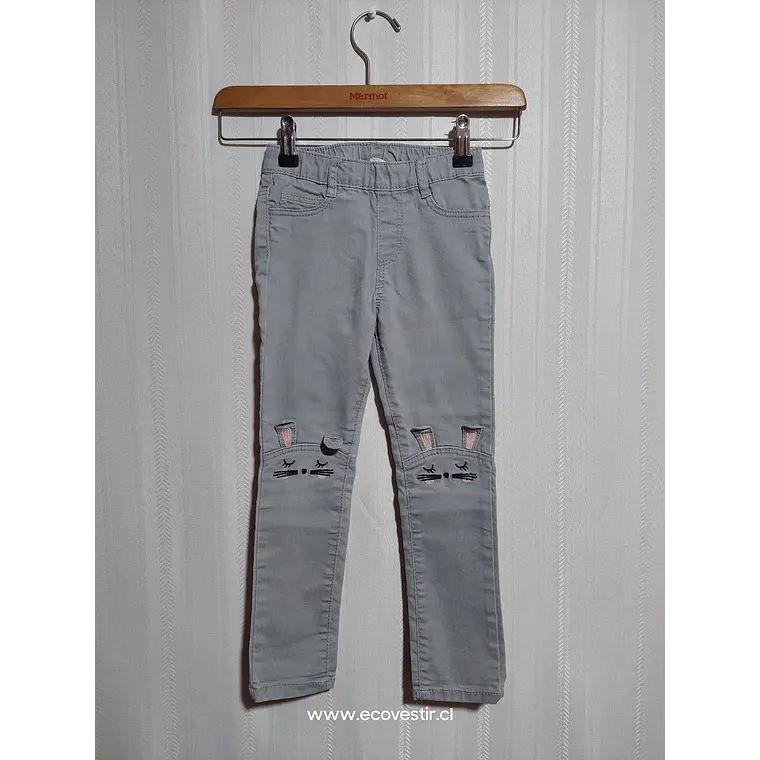 PANTALÓN JEANS GRIS NIÑA H&M TALLA 4-5A 1