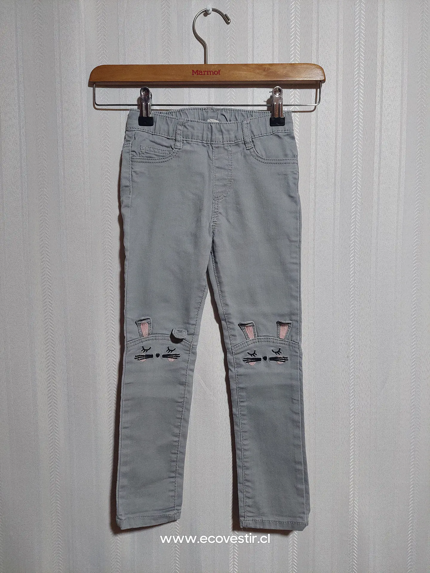 PANTALÓN JEANS GRIS NIÑA H&M TALLA 4-5A 1