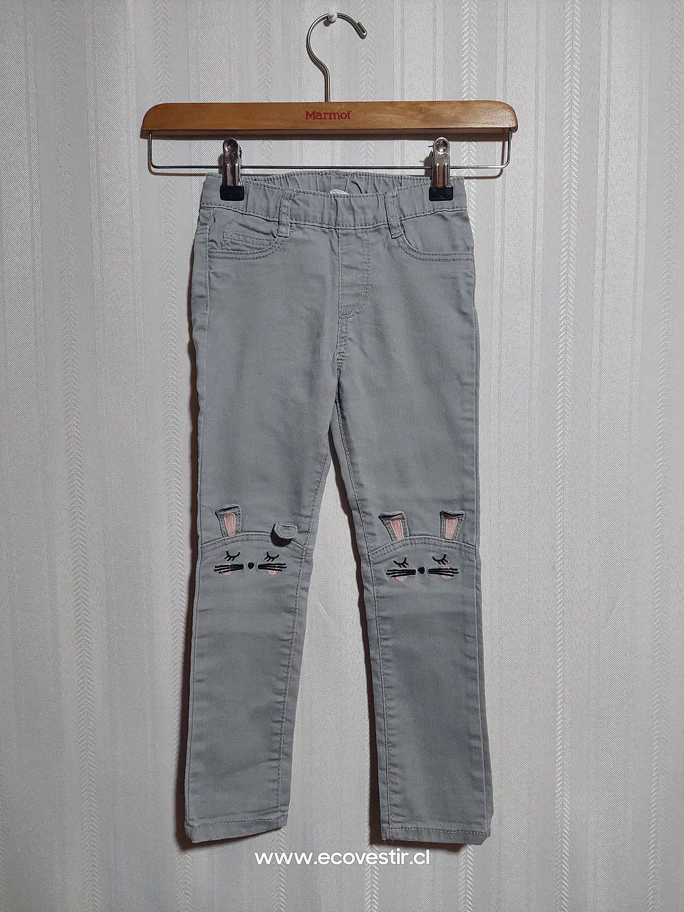 PANTALÓN JEANS GRIS NIÑA H&M TALLA 4-5A 1