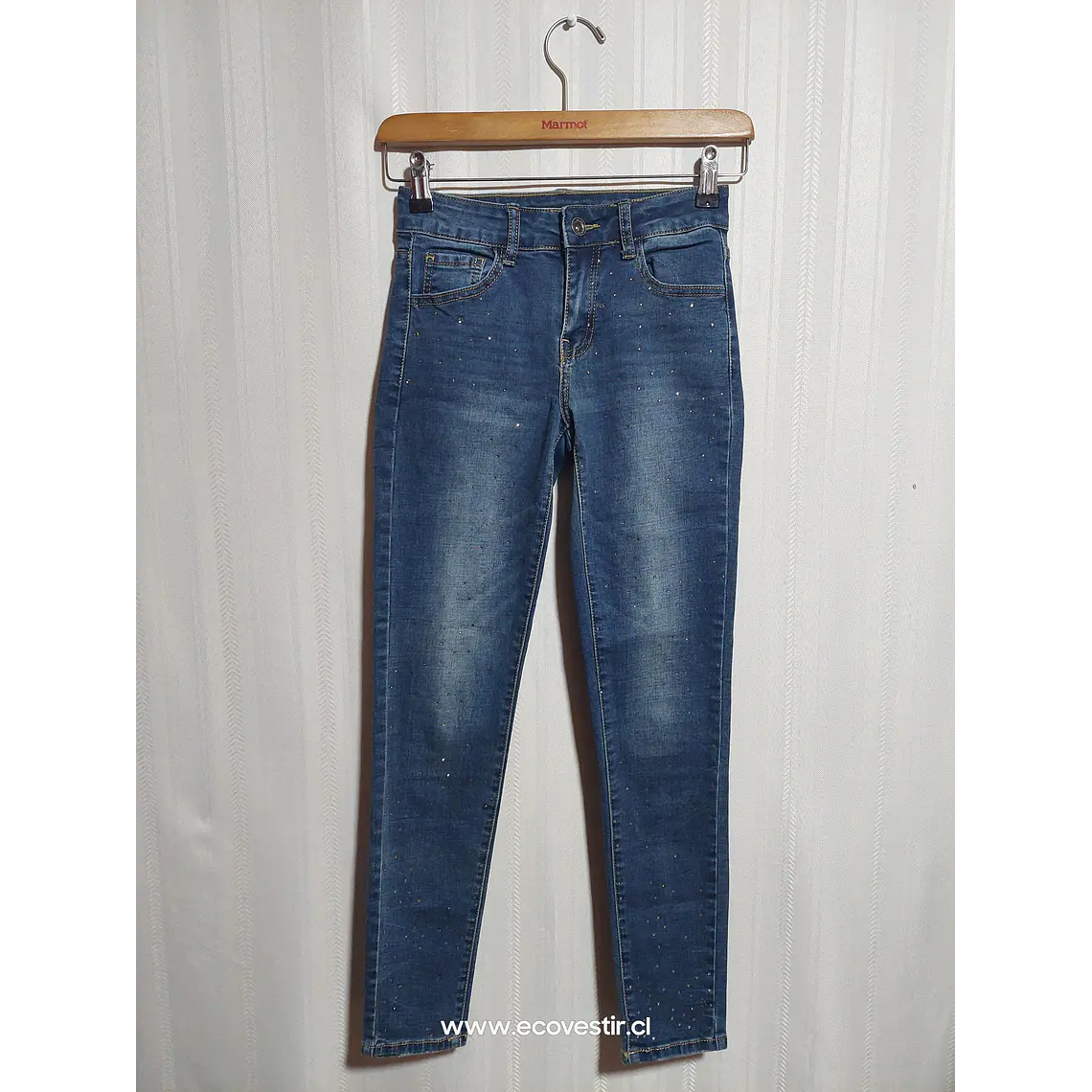 Jeans Niña Chrome Azul con Brillos Talla 38 | Segunda Mano Chile | Ecovestir 1